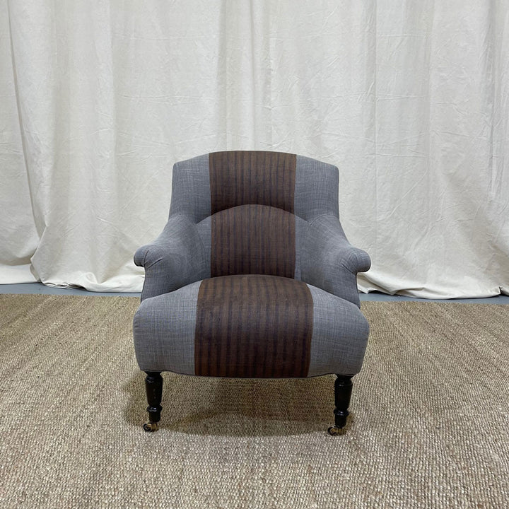 Tulip Chair in Warm Grey with One of a Kind Fabric By John Derian For Cisco Home