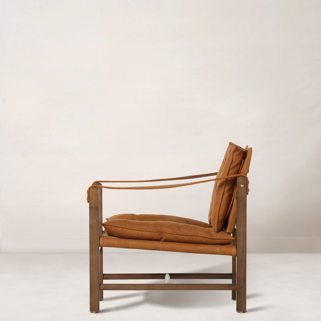 Leon Chair in Kennison Cognac Brown Leather