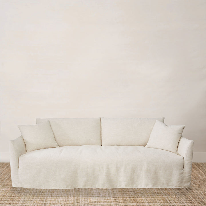 Abigail Sofa Slipcovered in Performance Washable Reid Natural by Lee Industries (95")