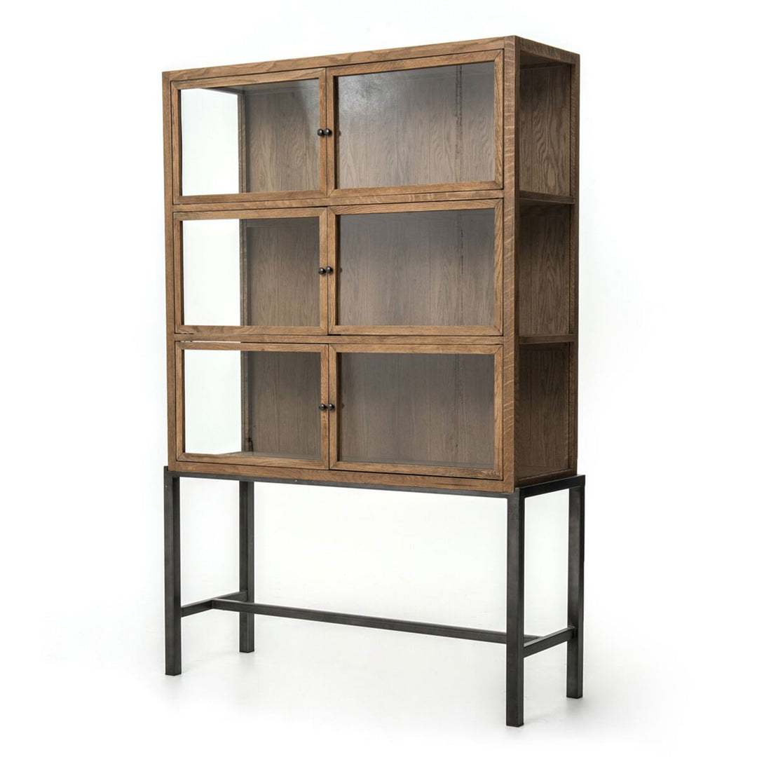 Sutton Curio Cabinet in Drifted Oak