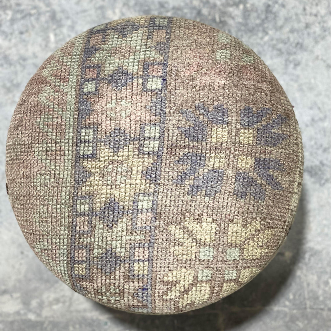 Vintage Rug Small Ottoman - 1024-U