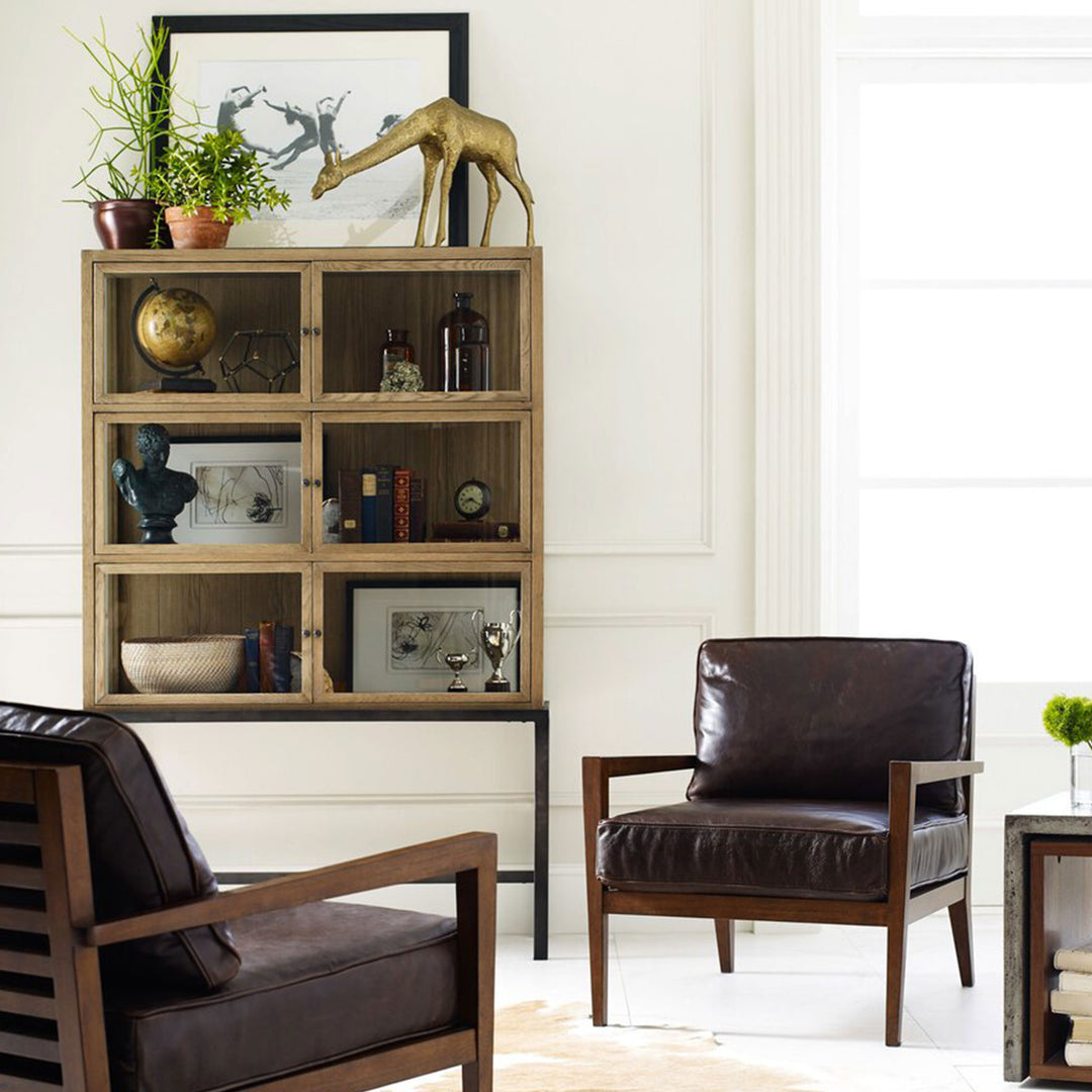 Sutton Curio Cabinet in Drifted Oak