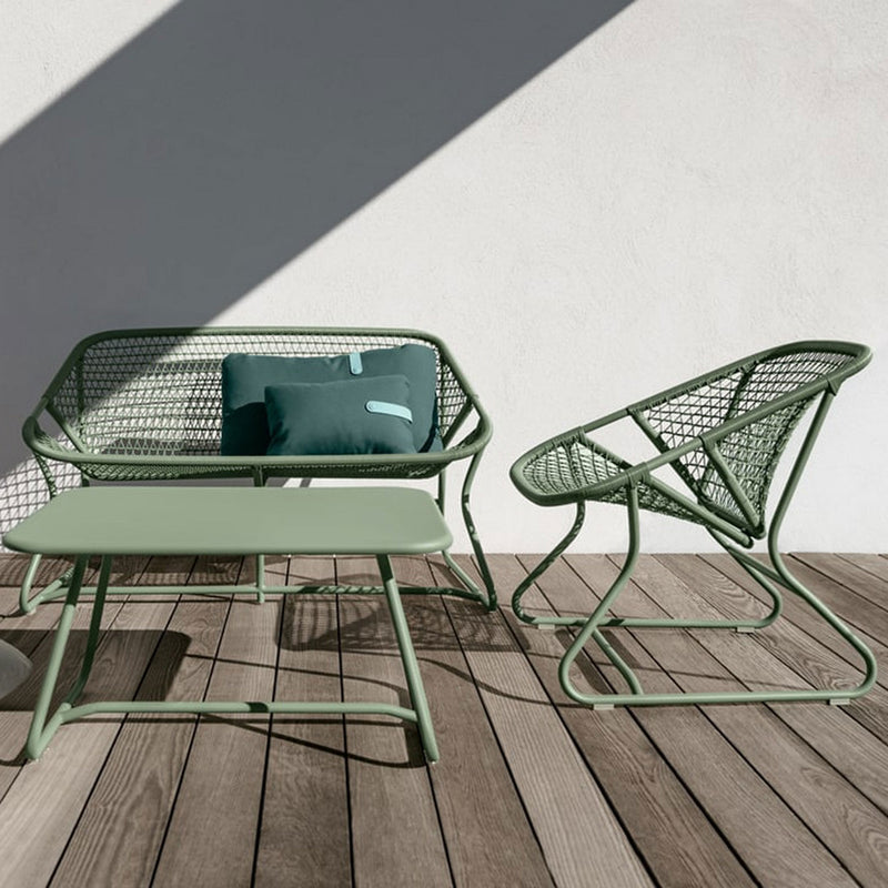 Sixties Low Bench in Cactus by Fermob 