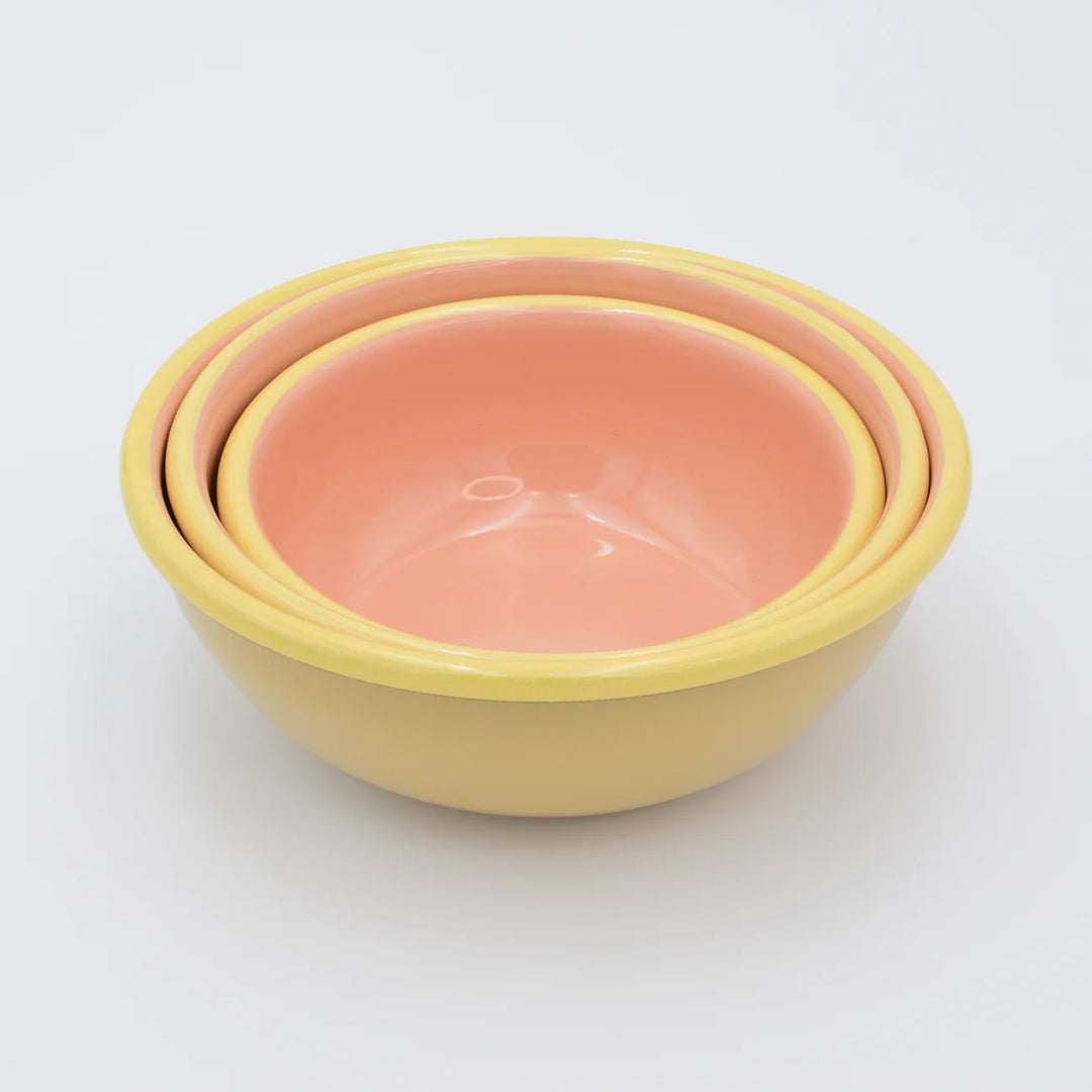 Enamel Bowls Set of 3 Chestnut