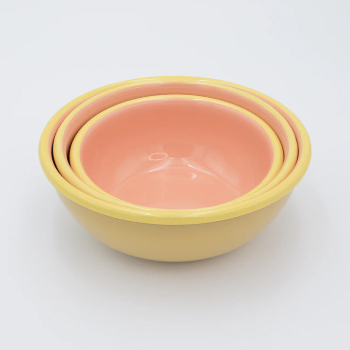 Enamel Bowls Set of 3 Chestnut