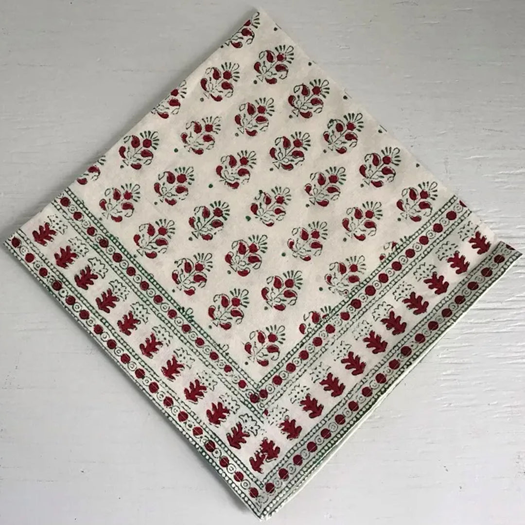 Alwar Red Block Napkin