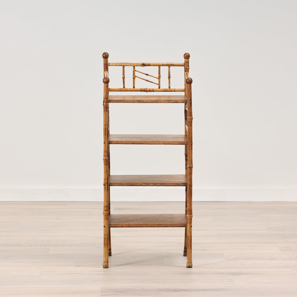 Vintage Bamboo Bookshelf