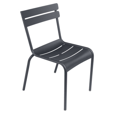 Luxembourg Outdoor Side Chair in Anthracite by Fermob 