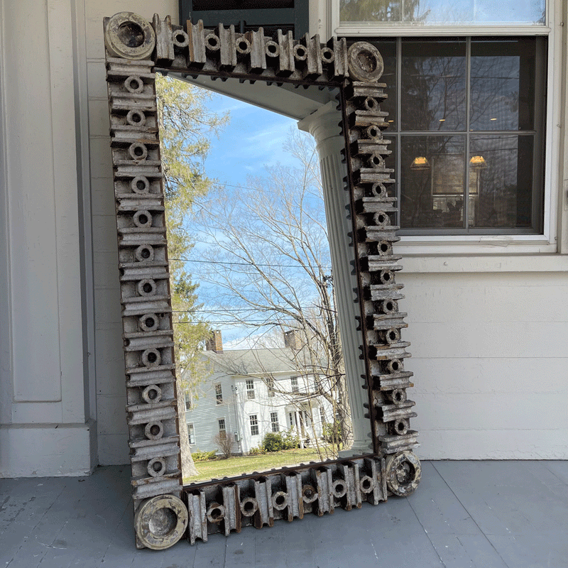 Antique Large Mirror of Architectural Form