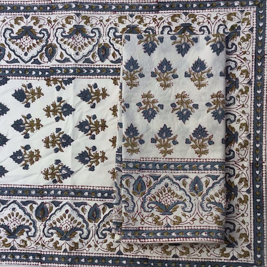 Silvia Blue Block Napkin