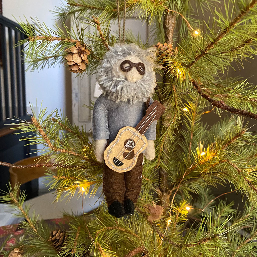 Jerry Garcia Felt Ornament Handmade