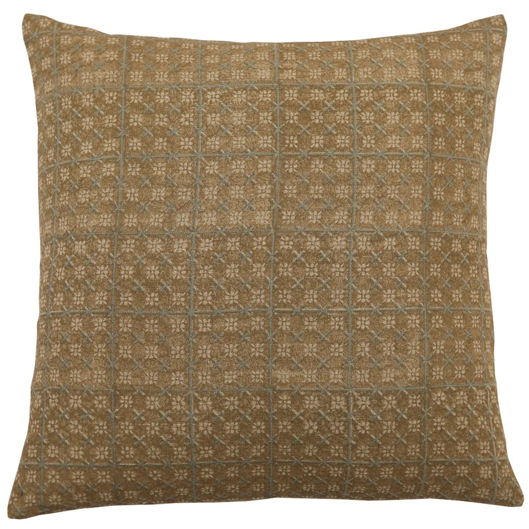 Titli Sand Solid Linen Pillow w/ Insert 20x20