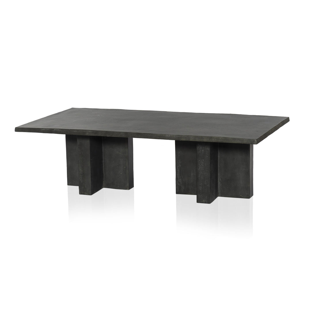 Rectangular outdoor black table 