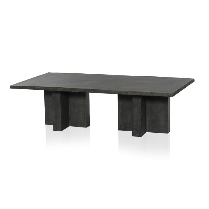 Rectangular outdoor black table 