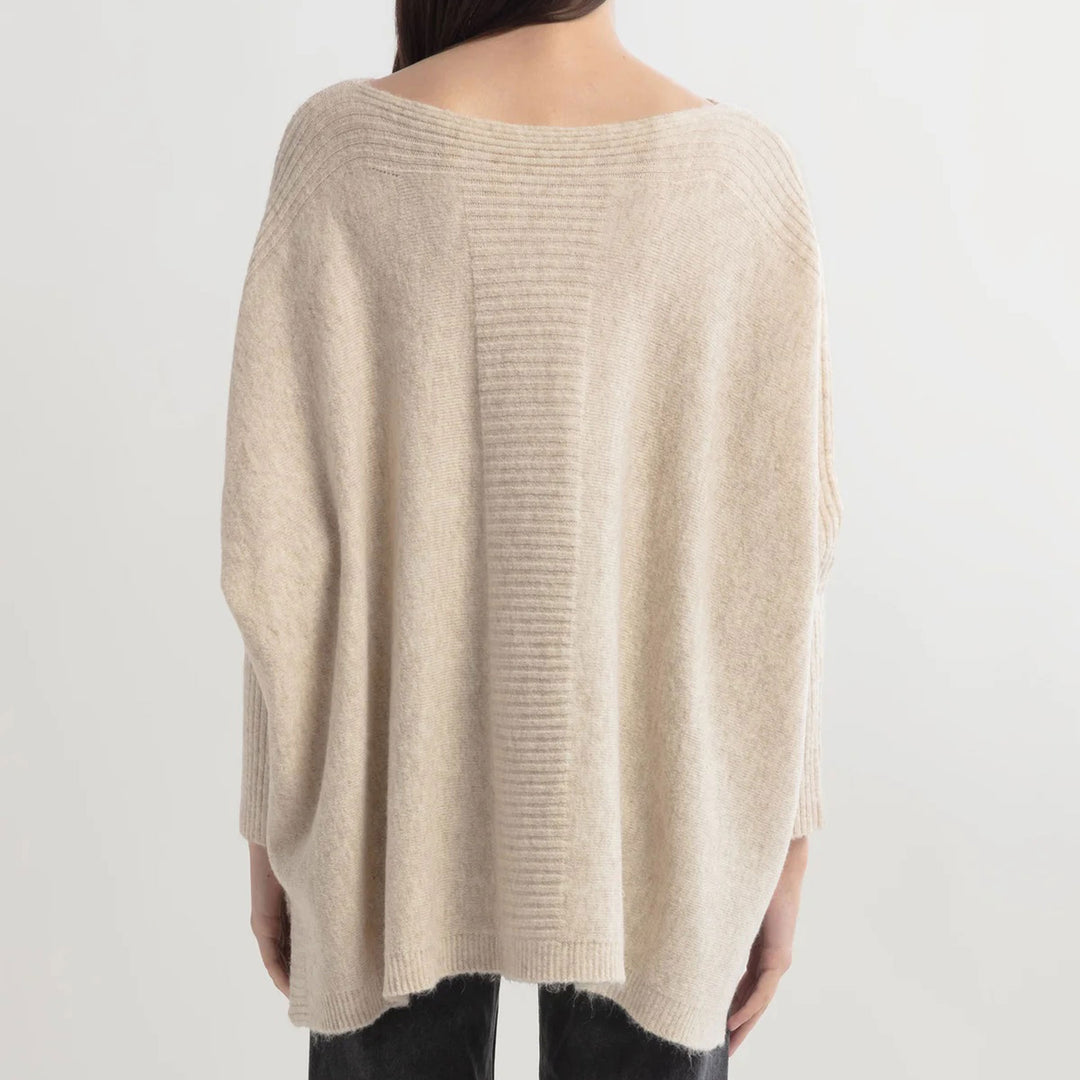 Tan Dolman Poncho Sweater