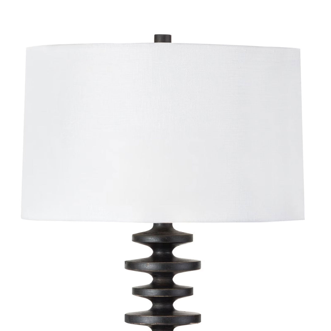 Fishbone Buffet Lamp in Ebony