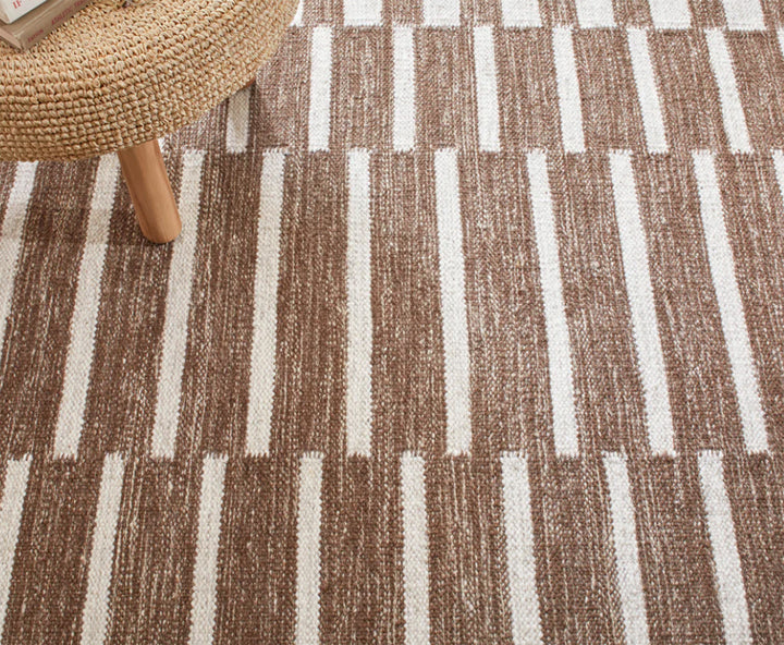 Heights Handwoven Wool Rug Natural 5x8