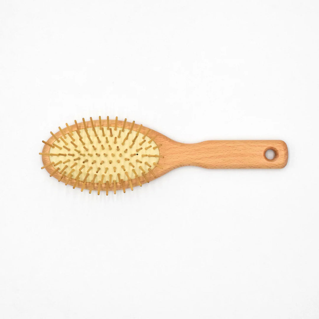Hair Brush Wood Pins