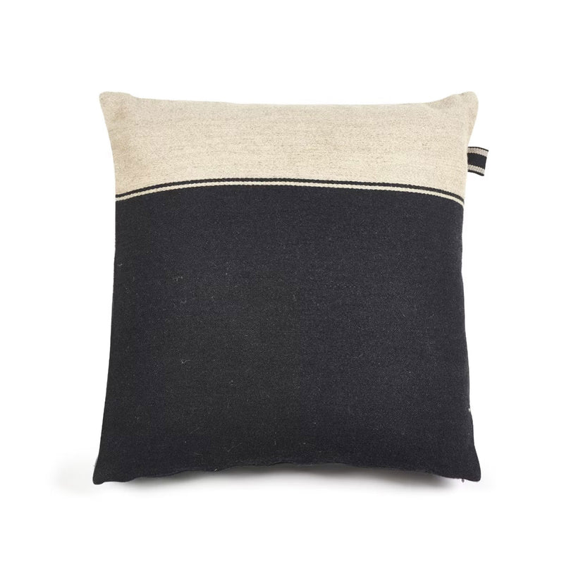 Marshall Pillow Black-Flax w/ filler  - 25"x25"