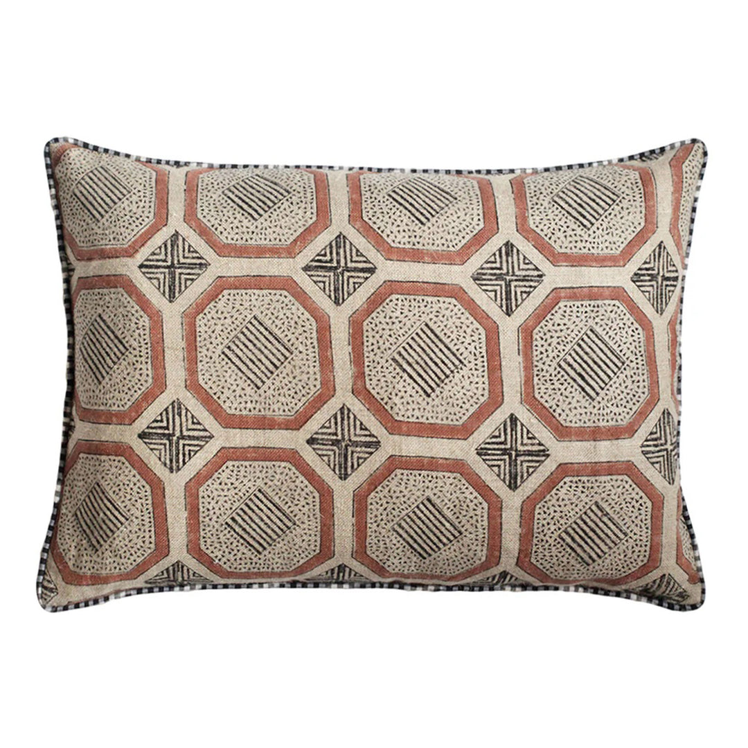 Evara Saffron Solid Linen Pillow w/ Insert 14x20