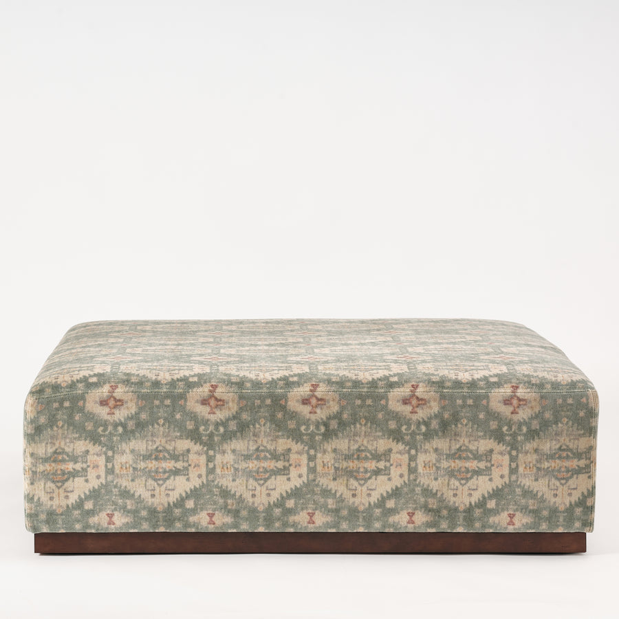 Patterned ottoman on a white background