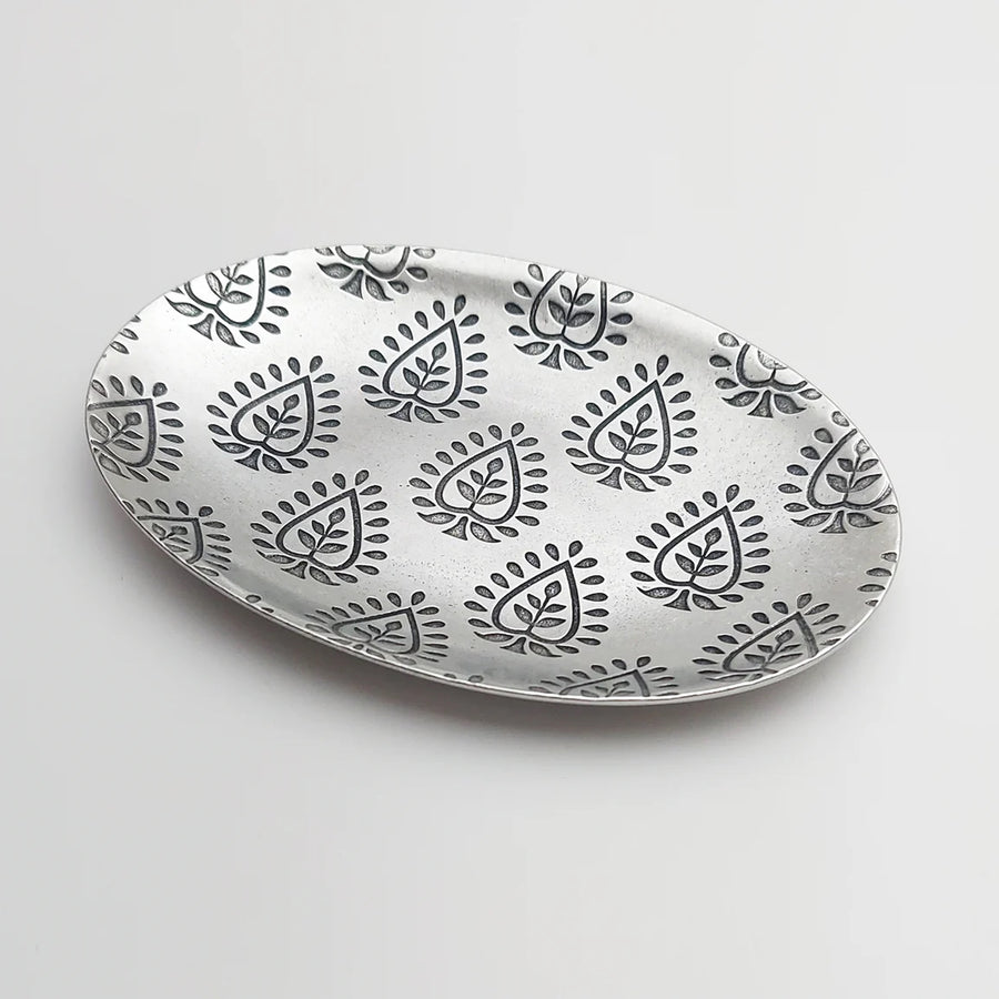 Oval Ring Dish w/ Paisley Motif