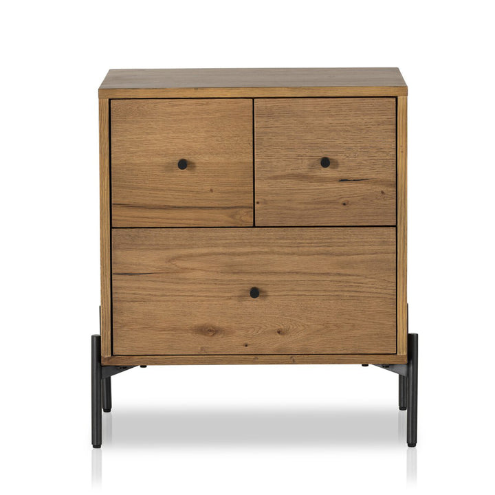 Eagan Nightstand in Amber Oak Resin