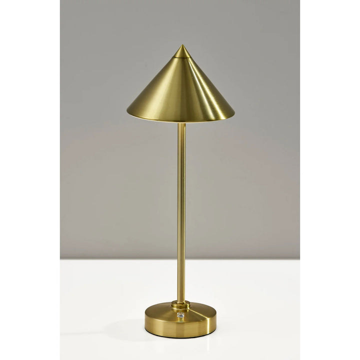 Ritchie LED Cordless Table Lamp Antique Brass