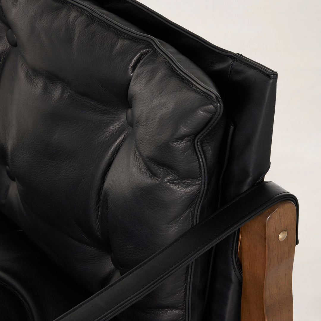 Leon Chair in Heirloom Black Leather