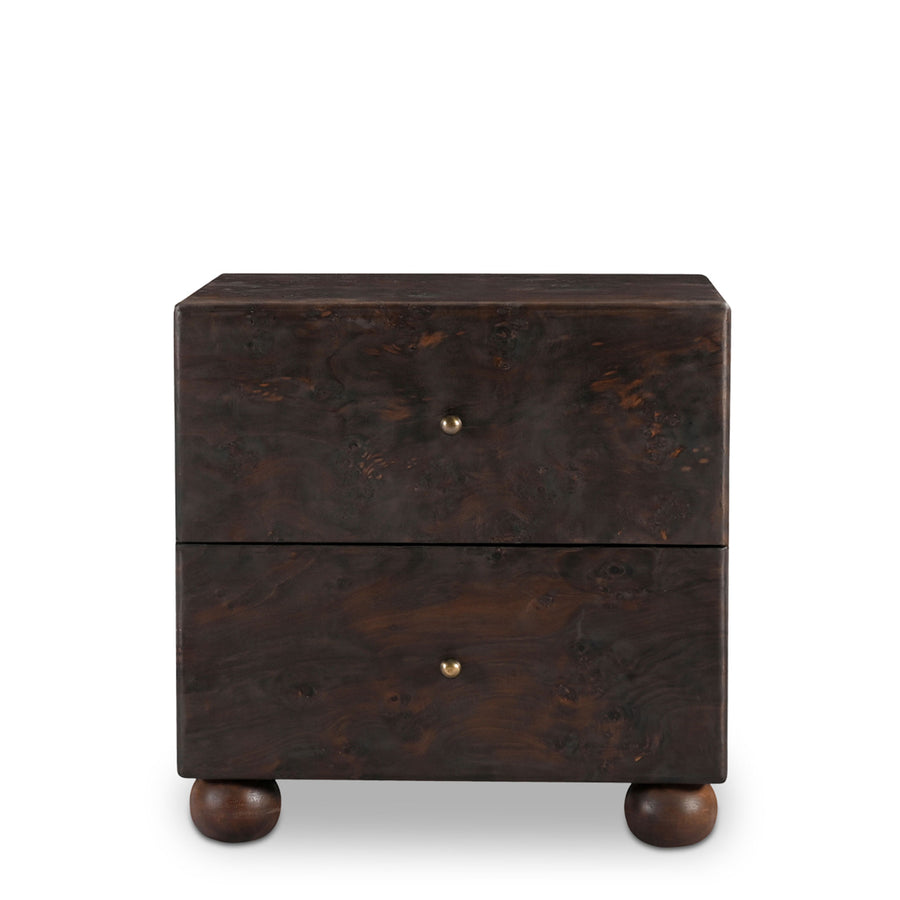 Yates Nightstand Burl Veneer