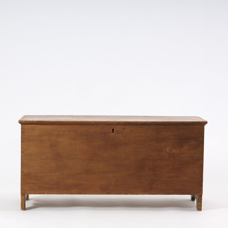 Wooden chest on a white background