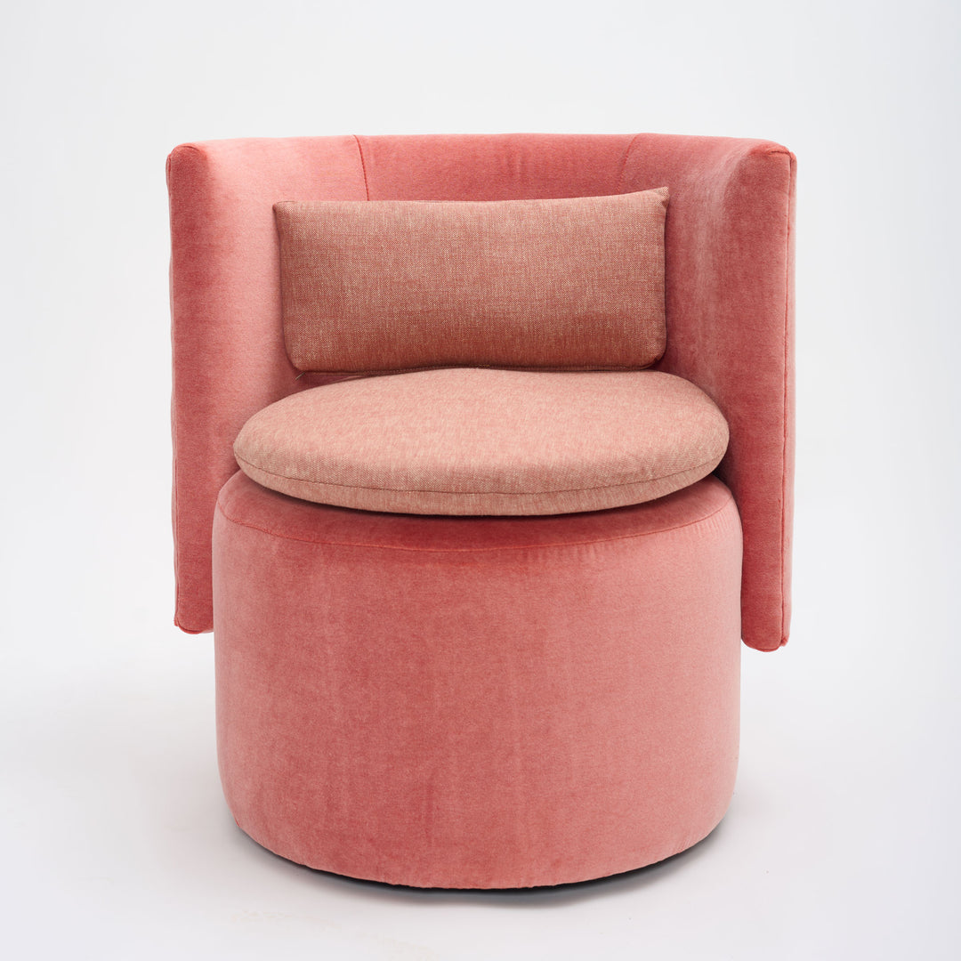 Buttercup Swivel Chair in  Heavy Duty Lace Pink and Coral Rose by Younger & Co
