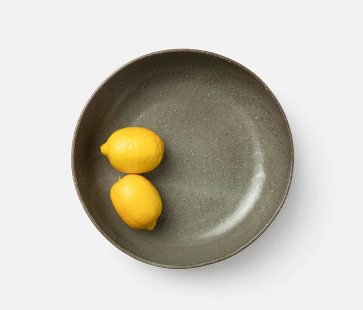 Marcus Round Serving Bowl Large Gray Salt Glaze Stoneware