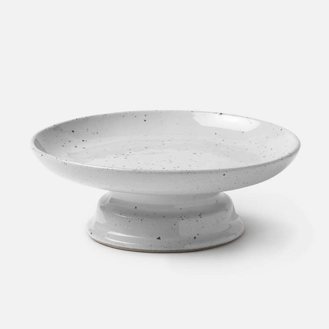 Marcus White Salt Glaze Medium Cake Stand