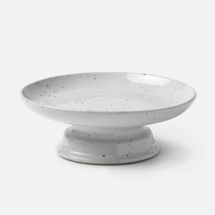 Marcus White Salt Glaze Medium Cake Stand