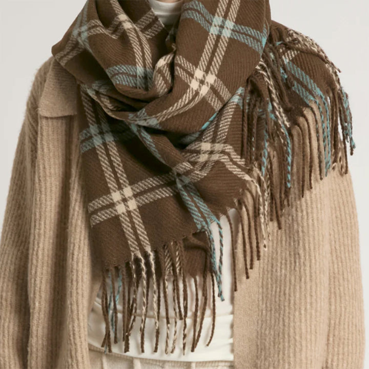 Ashbury Check Scarf - Green