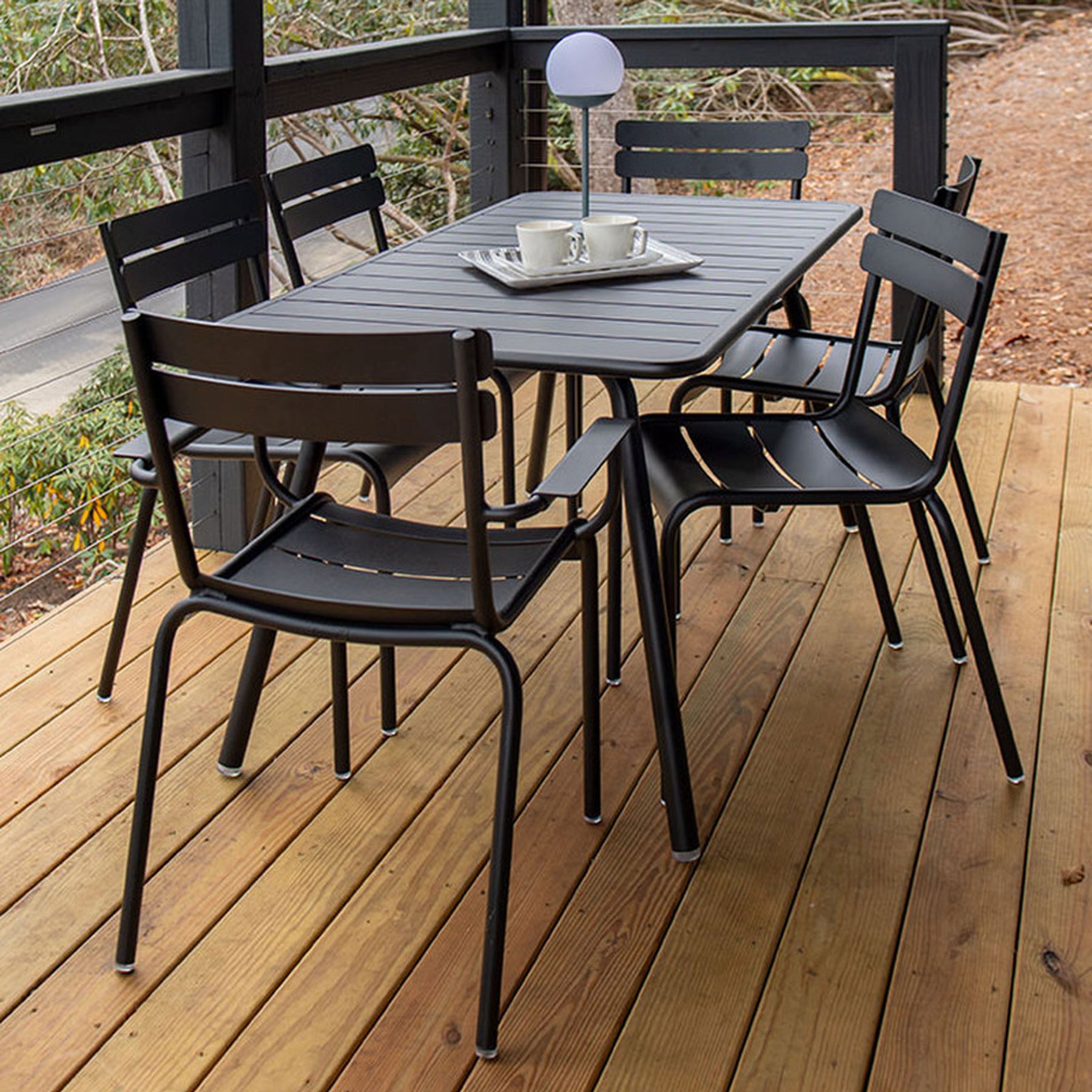 Luxembourg Outdoor Table in Anthracite by Fermob (65”x 39“)