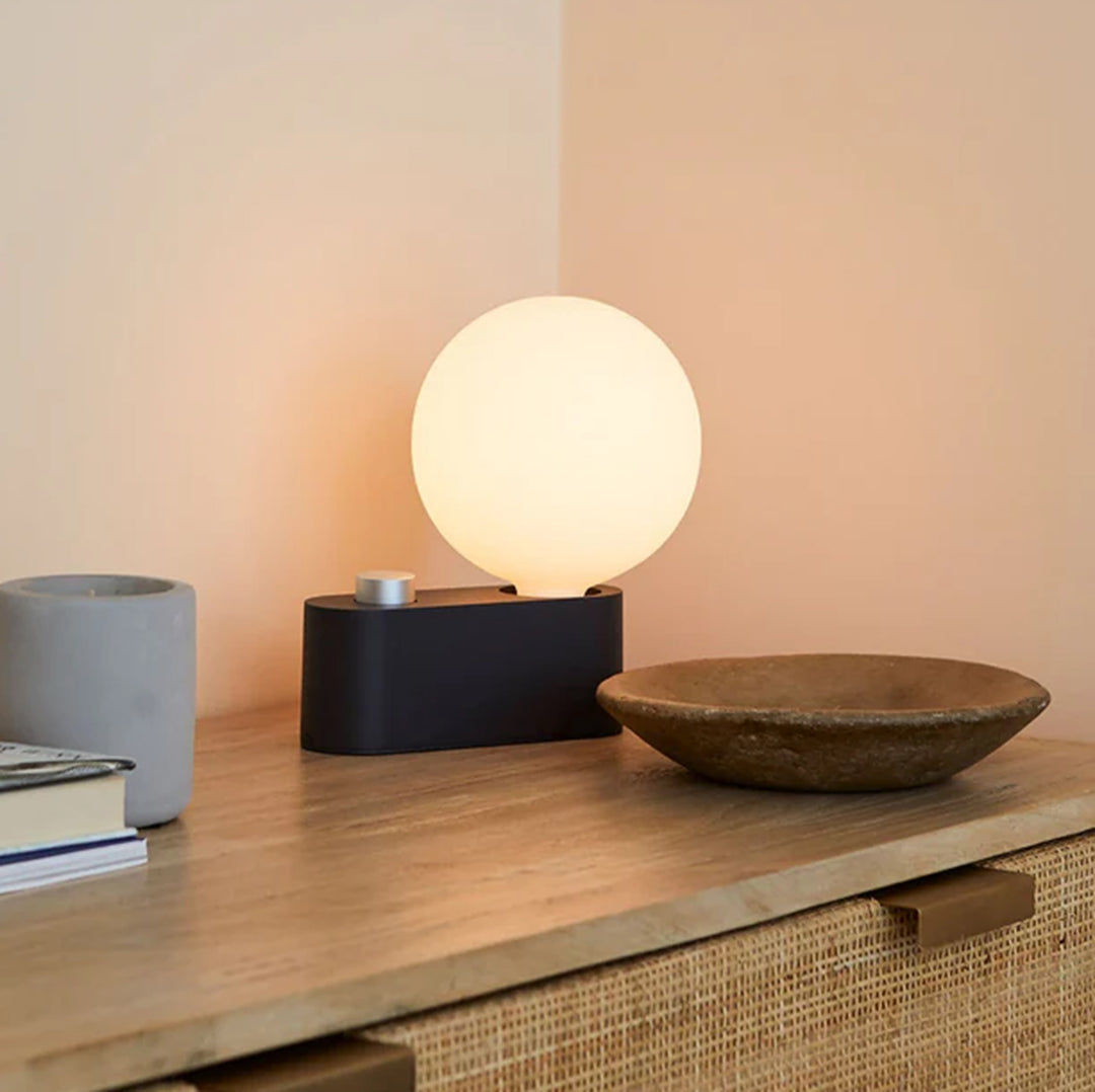 Alumina Table Lamp Charcoal with Sphere IV US