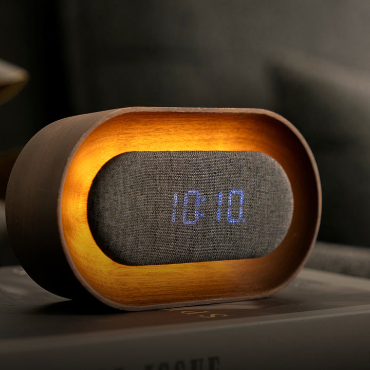 Lumos Clock - Oval Walnut