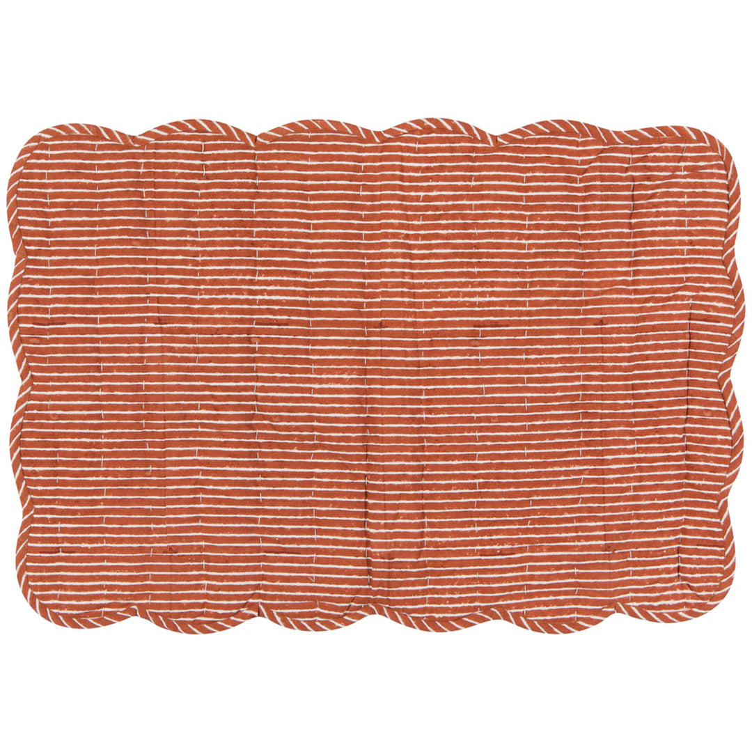 Dahlia Block Print Kantha Placemat