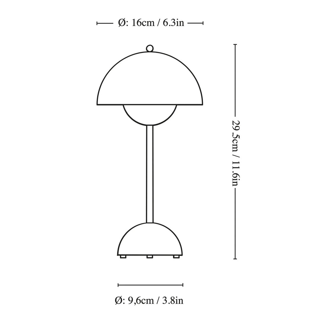 Flowerpot Portable Table Lamp VP9 Dark Plum