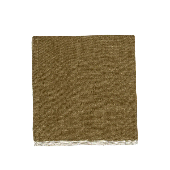 Chunky Linen Forest Green Napkins S/4