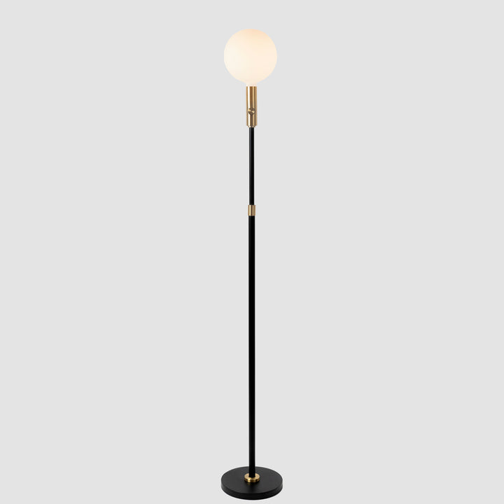 "Poise Adjustable Floor Lamp in Brass with Sphere V LED bulbUS"
