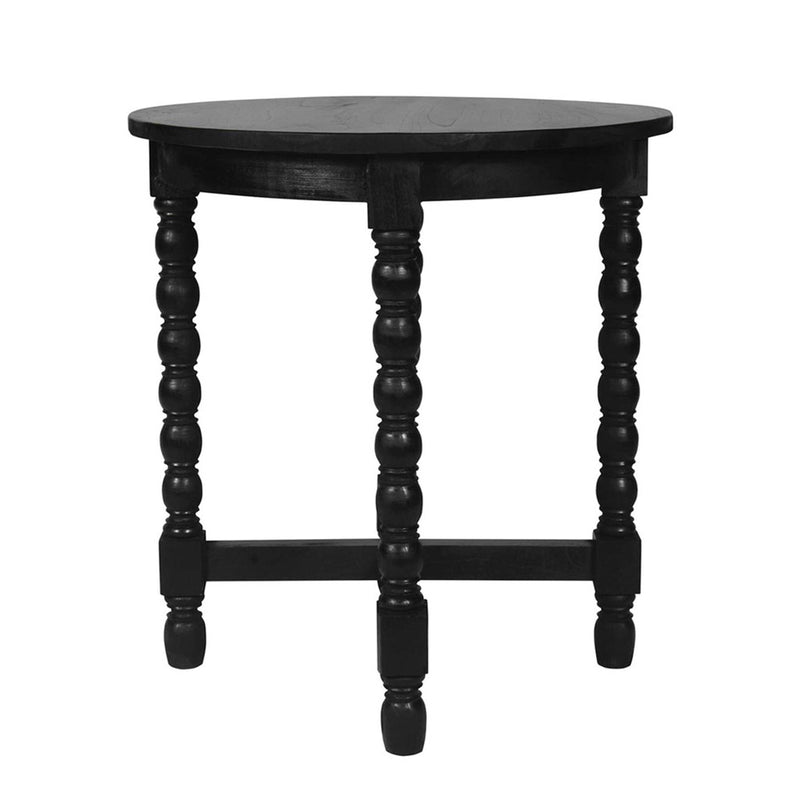 Aiken Bobbin Leg Side Table - Black