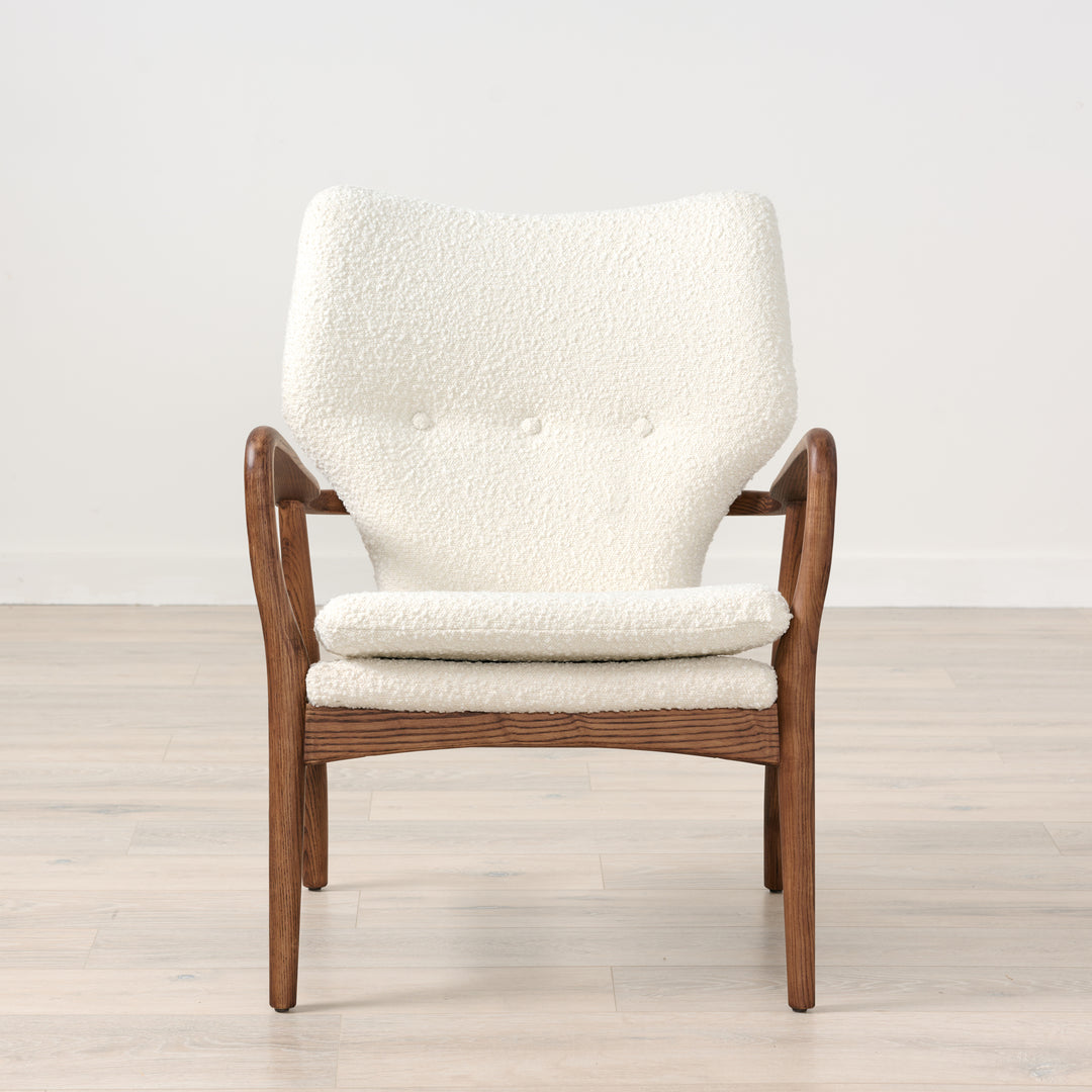 Ileen Lounge Chair In Cream Boucle