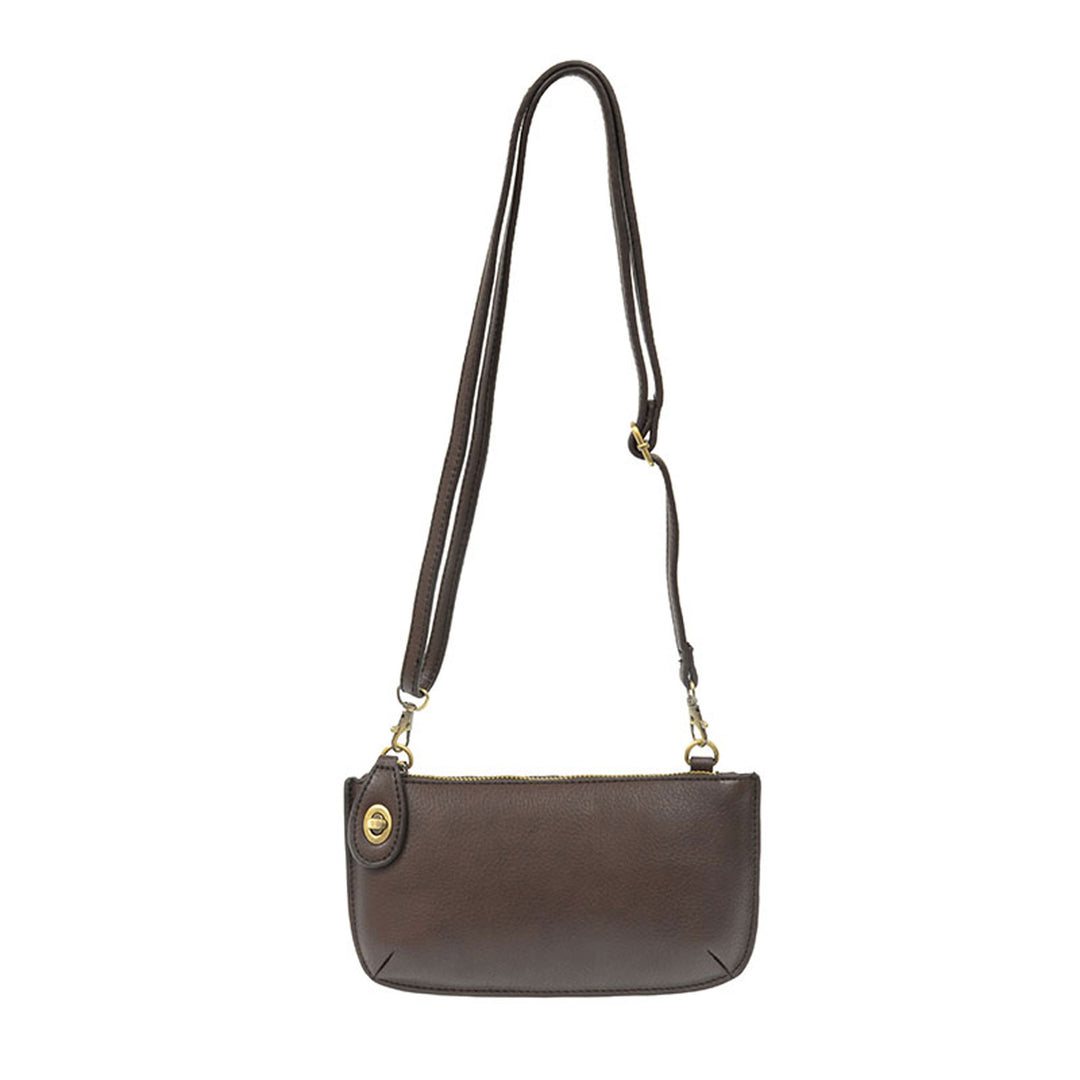 Dark Oak Mini Crossbody Wristlet Clutch