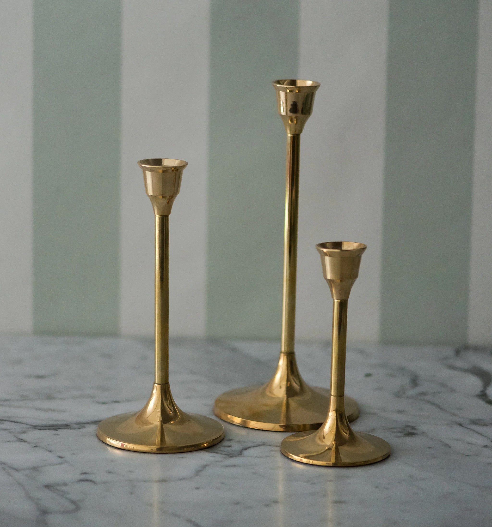 Brass Candlesticks Set of 3