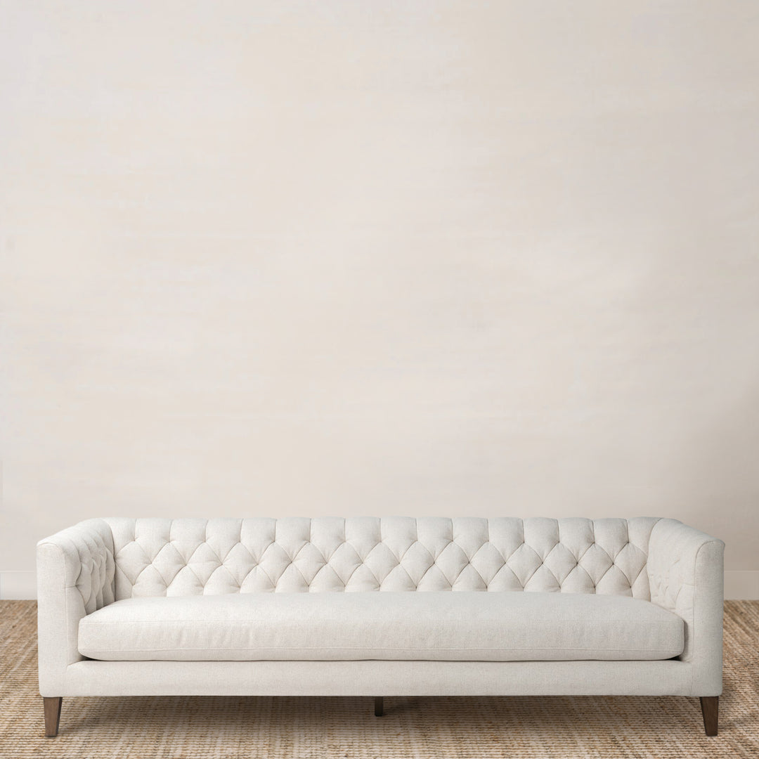 Theodore Sofa Upholstered in Performance Fabric Antwerp Natural (96")
