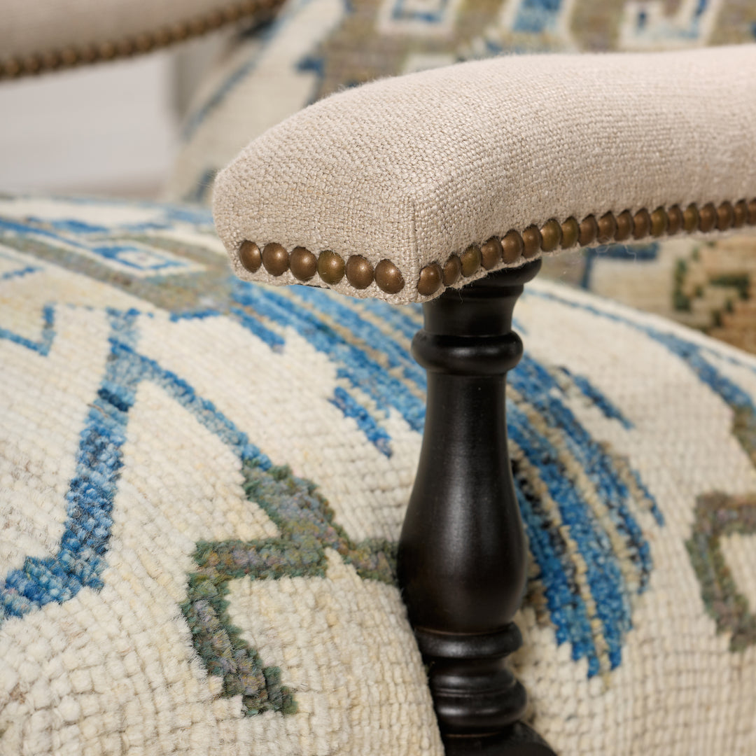 William Chair Upholstered in Patterned Rug by Lee Industries