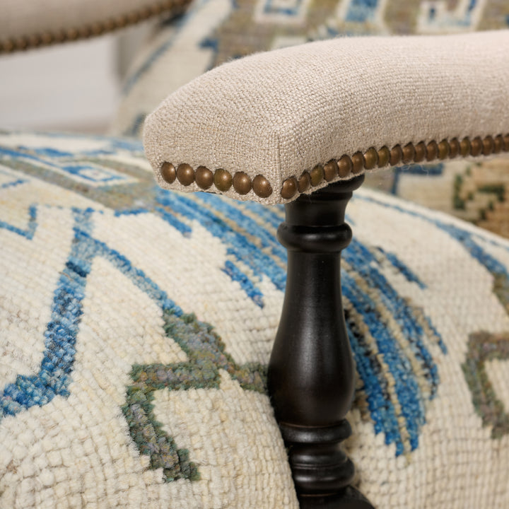 William Chair Upholstered in Patterned Rug by Lee Industries